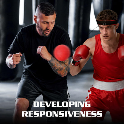 KTEBO Boxing Reflex Ball Headband Set - Includes 4 Different Balls and 2 Adjustable Headbands for Beginner Proficiency Improvement, Great Boxing Equipment, Perfect Stocking Stuffers