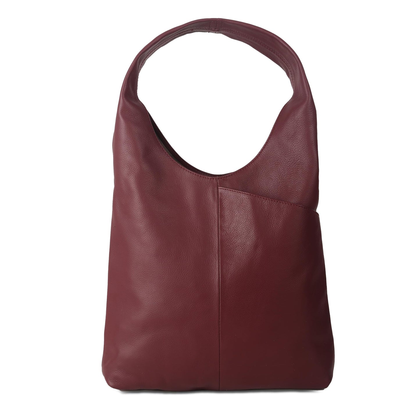 Leather Tote Bag for Women Ladies Purse Travel Shopping Bag Hobo Shoulder Multipurpose Handbag (Burgundy)