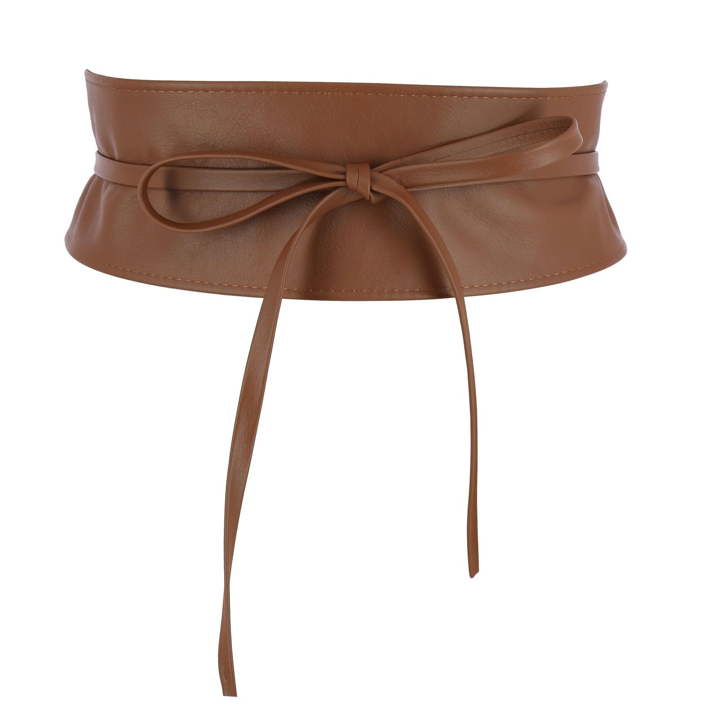 FASHIONGEN - Woman Italian leather Obi belt, CASSIANE - Light Brown, L-XL