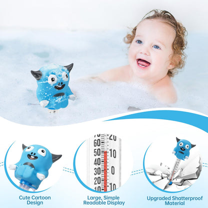 Pool Thermometer Floating, Water Temperature Thermometer with String, Large Size Easy Read & Shatter Resistant Pool Accessories for Ice Bath & Hot Tub, Outdoor & Indoor Swimming Pool, Spas(Monster)