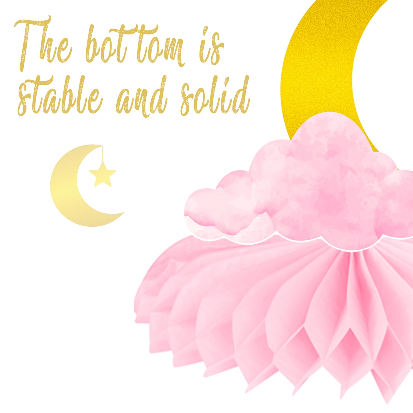 Twinkle Twinkle Little Star Gender Reveal Party Supplies Little Star Baby Shower Honeycomb Centerpieces 12PCS Pink and Blue Table Decorations Moon Cloud Centerpieces for Girls or Boys Birthday Decor