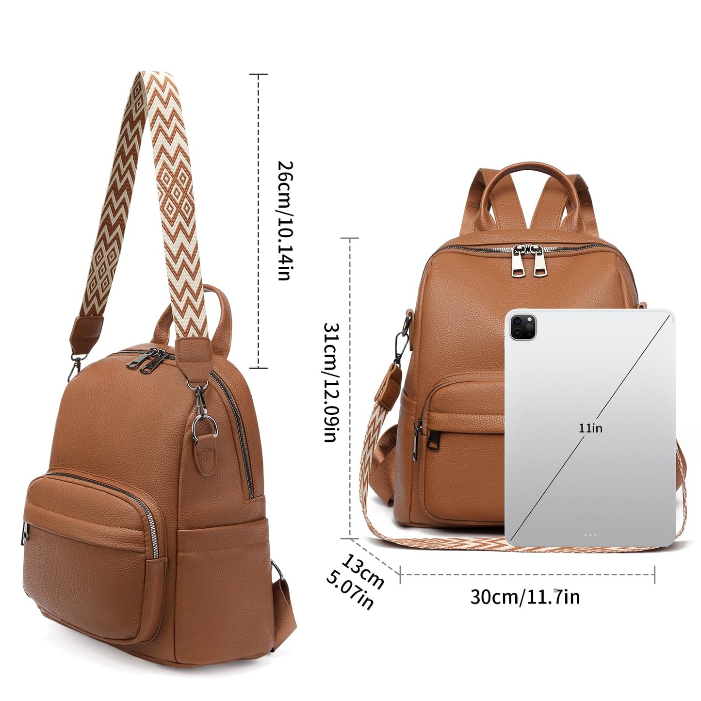 GAEKEAO Mini Backpack for Women Fahsion Vegan Leather Backpack Lightweight Ladies Shoulder Bag Small Travel Purses Daily