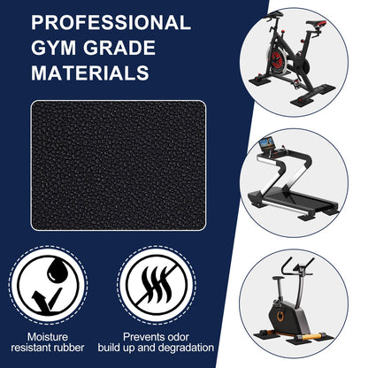 6 Pack Treadmill Mat Pads, Exercise Equipment Mat for Floor Protection, High Density Anti Vibration Pad for Treadmill, Walking Pad, Exercise Bike, Washing Machine and Floor Protection