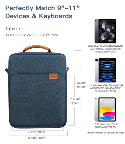 MoKo 15 Inch Laptop Sleeve Bag Fits MacBook Air 15" M2 2023, MacBook Pro 14" M2 2023, Galaxy Tab S9 Utra 14.6" 2023, Handle Carrying Case with Shoulder Strap, Indigo