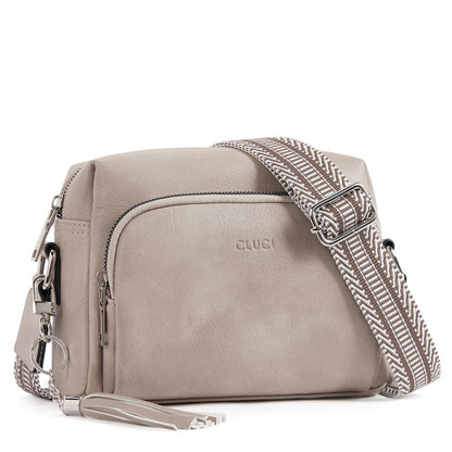 CLUCI Crossbody Bags for Women Trendy, Vegan Leather Shoulder Handbags，Purses for Women with Adjustable Wide Strap