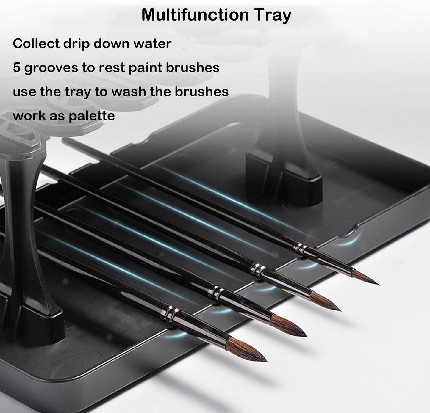 MIXJOY Artist Paint Brushes Drying Rack Holder Bristles Pointing Down Detachable Drawing Pen Brush Organizer Hanger Protection for Long Brushes Thick Acrylic Watercolor Brush Stand