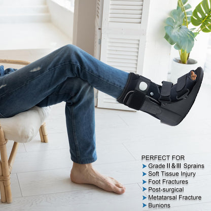 Honprodu Air Walking Boot for Broken Foot Recovery Walking Boot for Sprained Ankle with Adjustable Air Cushion, Lightweight Design, and Anti-Slip Sole M