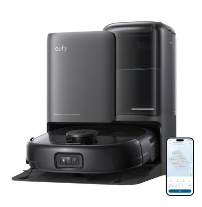 eufy Robot Vacuum E25, HydroJet System with Roller Mop, 20,000 Pa Turbo Suction, All-in-One Robot Vacuum and Mop Combo, Edge-to-Corner Cleaning, Zero-Tangle Design, AI Obstacle Avoidance (Upgraded)
