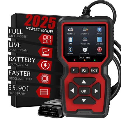 OBD2 Scanner Diagnostic Tool, Check Engine Code Reader OBD2 Scanner with Reset, Mode 6, Mode 8 & I/M Readiness, Auto Check Engine Light Car Diagnostic Scan Tool for All OBDII Car Since 1996