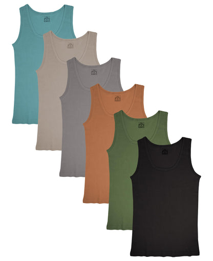 Sexy Basics Tank Tops for Women, Cotton Flex Tank Tops- Multi Packs