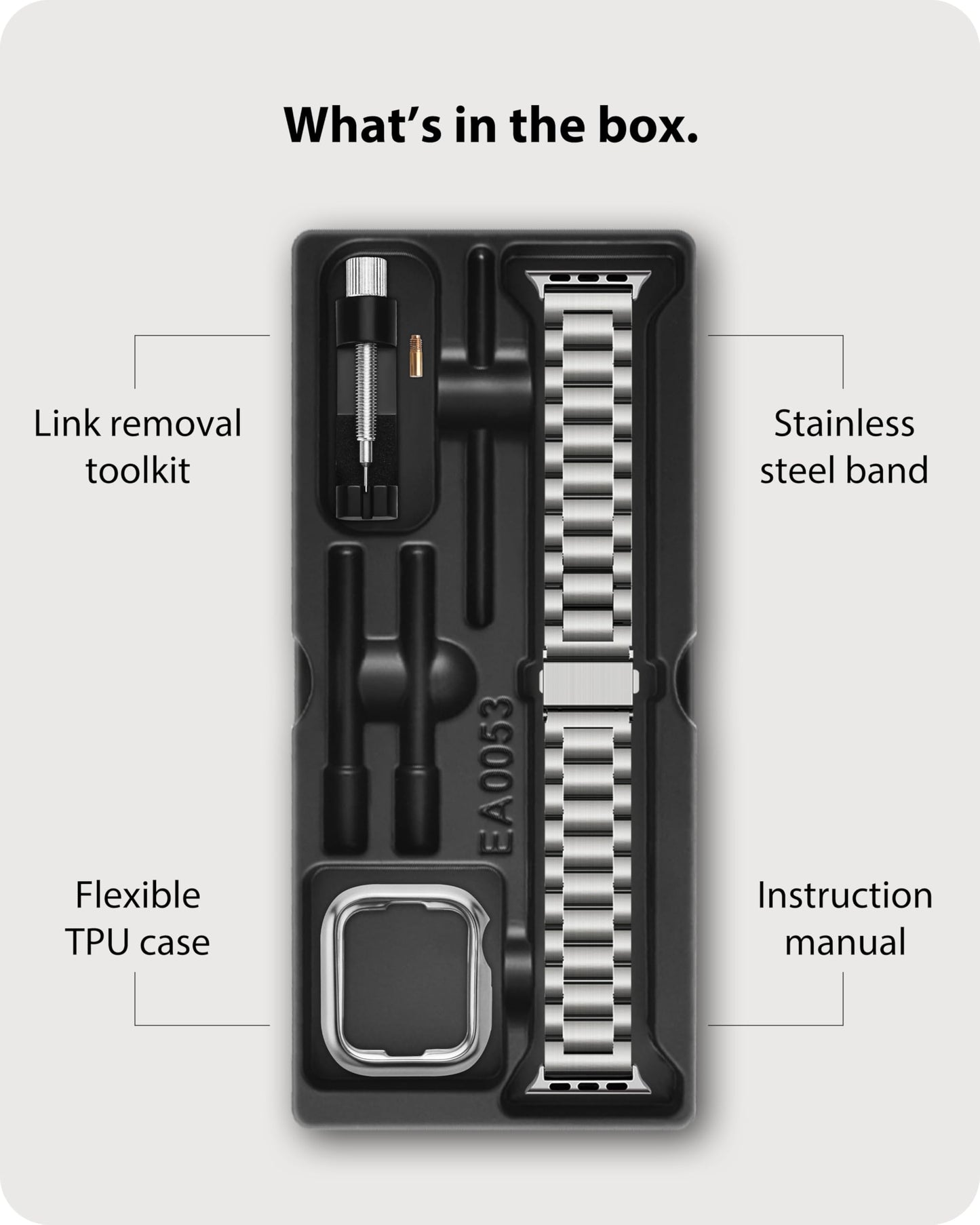 Fullmosa Metal Band Compatible with Apple Watch Bands 45mm 44mm 42mm 46mm 49mm 41mm 40mm 38mm, iWatch Band with Case for Apple Watch Series 11 10 9 8 7 6 5 4 3 2 1 SE3/2/1 Ultra3/2/1 , 42mm 44mm 45mm, Silver