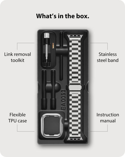 Fullmosa Metal Band Compatible with Apple Watch Bands 45mm 44mm 42mm 46mm 49mm 41mm 40mm 38mm, iWatch Band with Case for Apple Watch Series 11 10 9 8 7 6 5 4 3 2 1 SE3/2/1 Ultra3/2/1 , 42mm 44mm 45mm, Silver