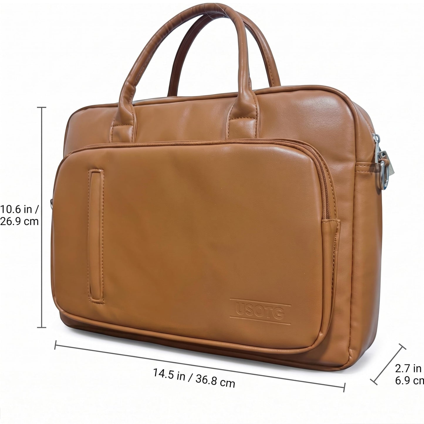 14 Inch Laptop Bag for Women and Men - Waterproof Briefcase, Slim Messenger Bag with Trolley Strap, Partition Storage Shoulder Sleeve Case for MacBook HP Dell Lenovo Asus
