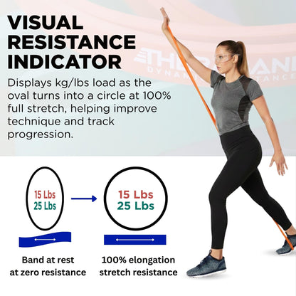THERABAND High Resistance Band Set of 2, Light and Medium Elastic Super Bands for Full Body Workouts, Physical Therapy, Strength Training, Durable 41” Loop Exercise Bands, 15-25 lbs Resistance