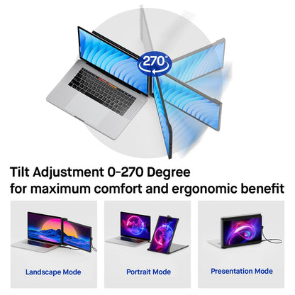 Mobile Pixels Geminos (2 x 24 inch) IPS Dual Stacked Computer Monitors with 65W USB-C Charging, 1080P Webcam&Speakers, All-Inclusive Workstation PC Monitor, USB-A/USB-C/HDMI, Ergo Design(2 Monitors)