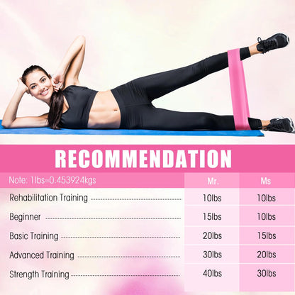 Deekin 50 Pcs Resistance Bands Resistance Loop Exercise Bands Exercise Equipment Elastic Ring for Women and Men Home Fitness, Gym, Yoga (25 Lbs,Pink)
