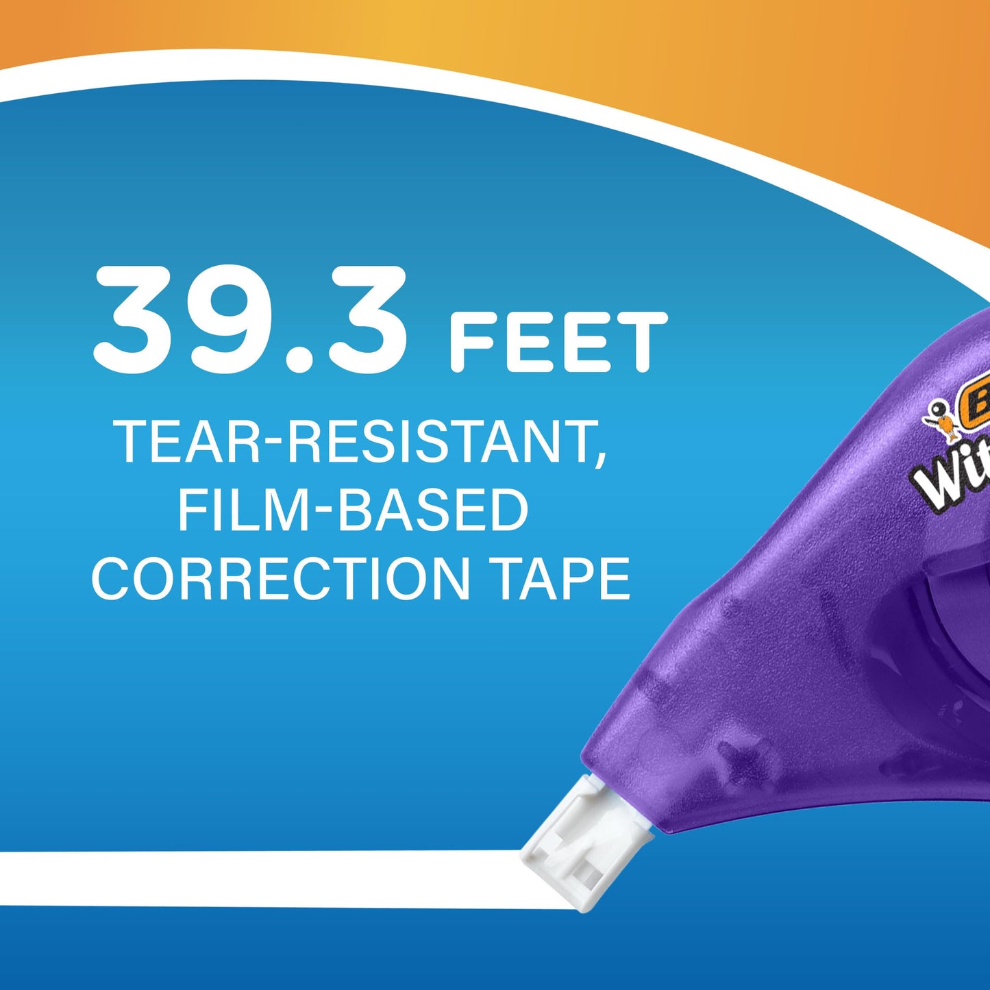 BIC Wite-Out EZ Correct Tear-Resistant Correction Tape with 39.3 ft of Tape, 10-Count Pack in White