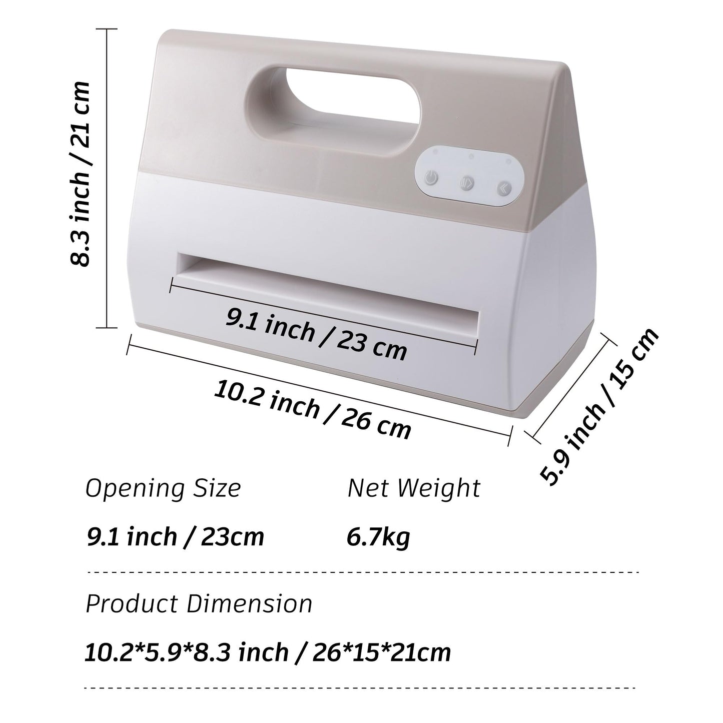 Joelver Maker Electric A4 Die Cutting & Embossing Machine for Arts & Crafts, Scrapbooking & Cardmaking,9” Opening （110v with US Plug）