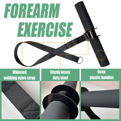 KORIKAHM Forearm Strengthener Roller, Dia: 2.2" Forearm Workout Equipment with Thick Handle, Wrist Roller, Forearm Blaster for Wrist and Arm Grip Strength Trainer (Fat Wrist Roller)