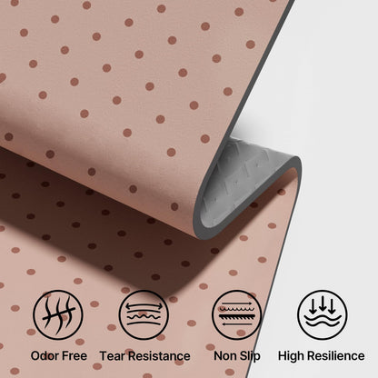 ILILI Yoga Mat 10mm Thick, Suede&TPE Exercise Mat, 76"L*28"W Extra Long, 0.4 Inches Soft and Comfortable, 193*70cm Fitness Mat with Strap, Portable for Yoga, Pilates, Floor Exercise, Home and Outdoor Use, Eco Friendly (Pinky Beige)