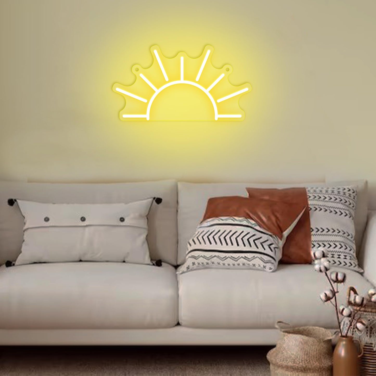 Attivolife Sunrise Neon Sign for Wall Decor, Sunset Night Light with Dimmable, Light up Sun LED Acrylic Bedroom Home Lamp, Best Gifts for Birthday Party Christmas Wedding Bar Aesthetic(Golden Yellow)