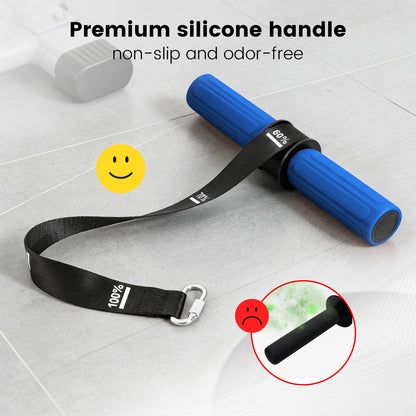 LIZAAL Forearm Strengthener & Wrist Roller，Forearm Exerciser with Thicker Silicone Handle, Forearm Trainer with Heavy-Duty Nylon Strap, Ideal for Muscle building,Grip Strength and Recovery Training - Blue