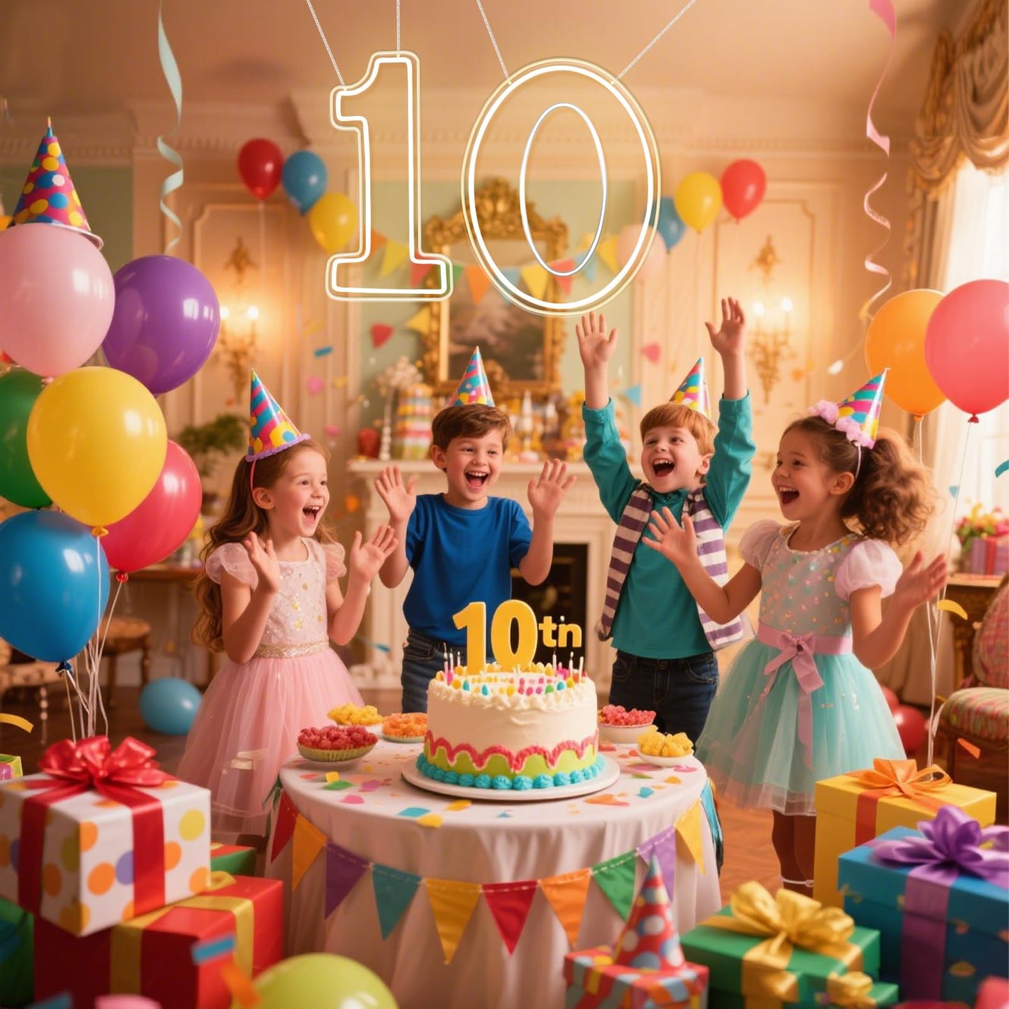 RumonZS Number 0 Light Up LED Neon Sign Backdrop 16.5" Birthday Party Decor Warm White Number One Light Up Sign USB Powered Big Number Sign Light for Birthday Night Light Party Anniversary Wedding