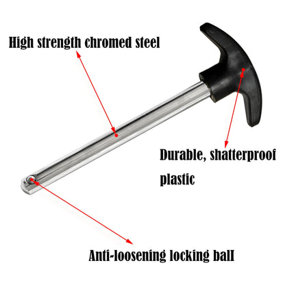 3 Pack Heavy Duty Weight Stack Pin Set, 3/8 Inch Diameter Locking Space 4。4 Inch Weight Stack Pin Extension for Home and Commercial Gym Strength Training Equipment Weight Pins