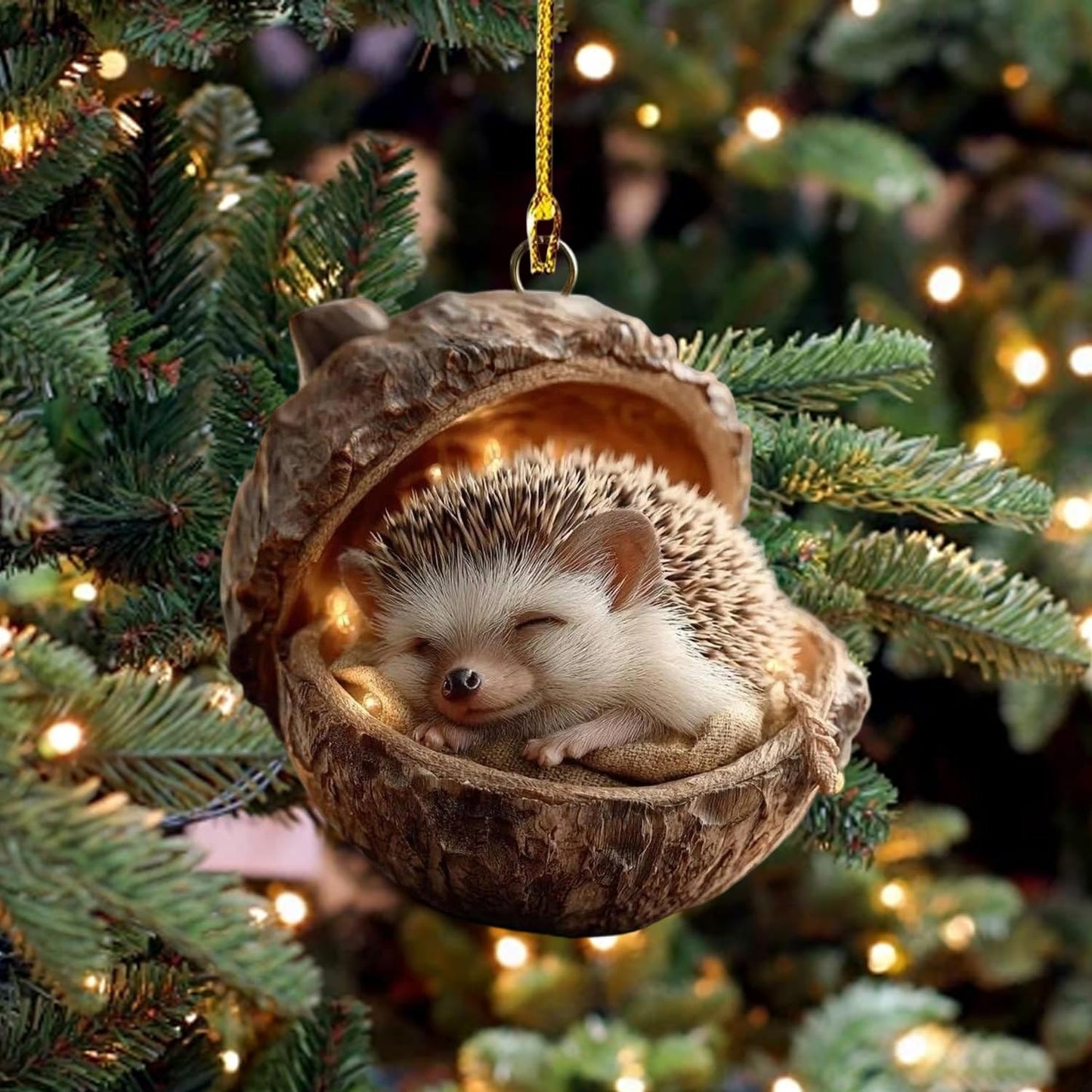 Christmas Tree Decoration,5Pcs Cute Animals Christmas Tree Acrylic Pendant, Fun Pinecone Xmas Hat Xmas Tree Accessories Christmas Pendants Hanging,Owl Rabbit Fox Christmas Ornament