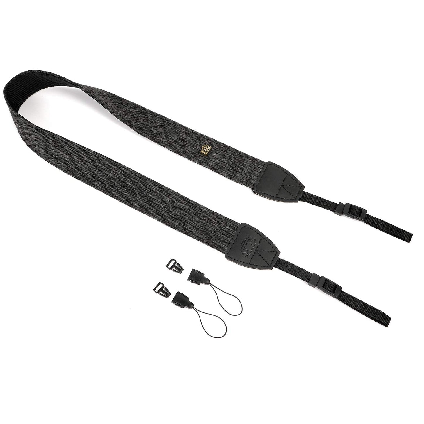 WANBY Camera Strap Black Canvas Neck Shoulder Strap with Quick Release Buckles for DSLR SLR