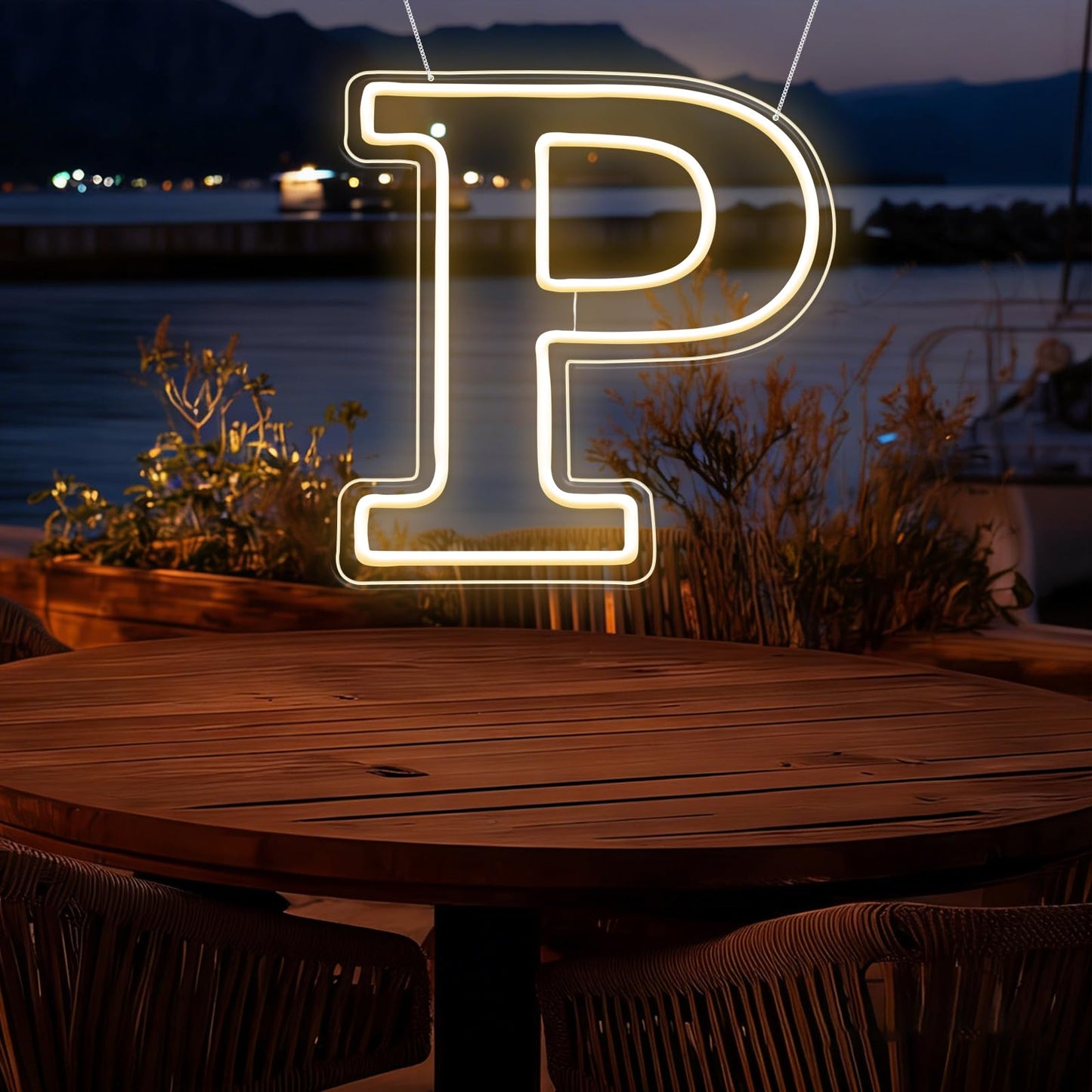 RumonZS Light Up Letters P LED Letters Lights Neon Sign 26 Alphabet 11.4"Decorative Lighted Alphabet for Wedding Party Birthday Bar Christmas Home Decor Letter Lights (Warm White)