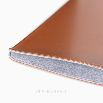 Comfyable Laptop Sleeve 14 Inch Precisely Compatible with MacBook Pro M5 M4 M3 M2 Pro/Max 2026-2021, Faux Leather Cover Case, 14 in, Brown