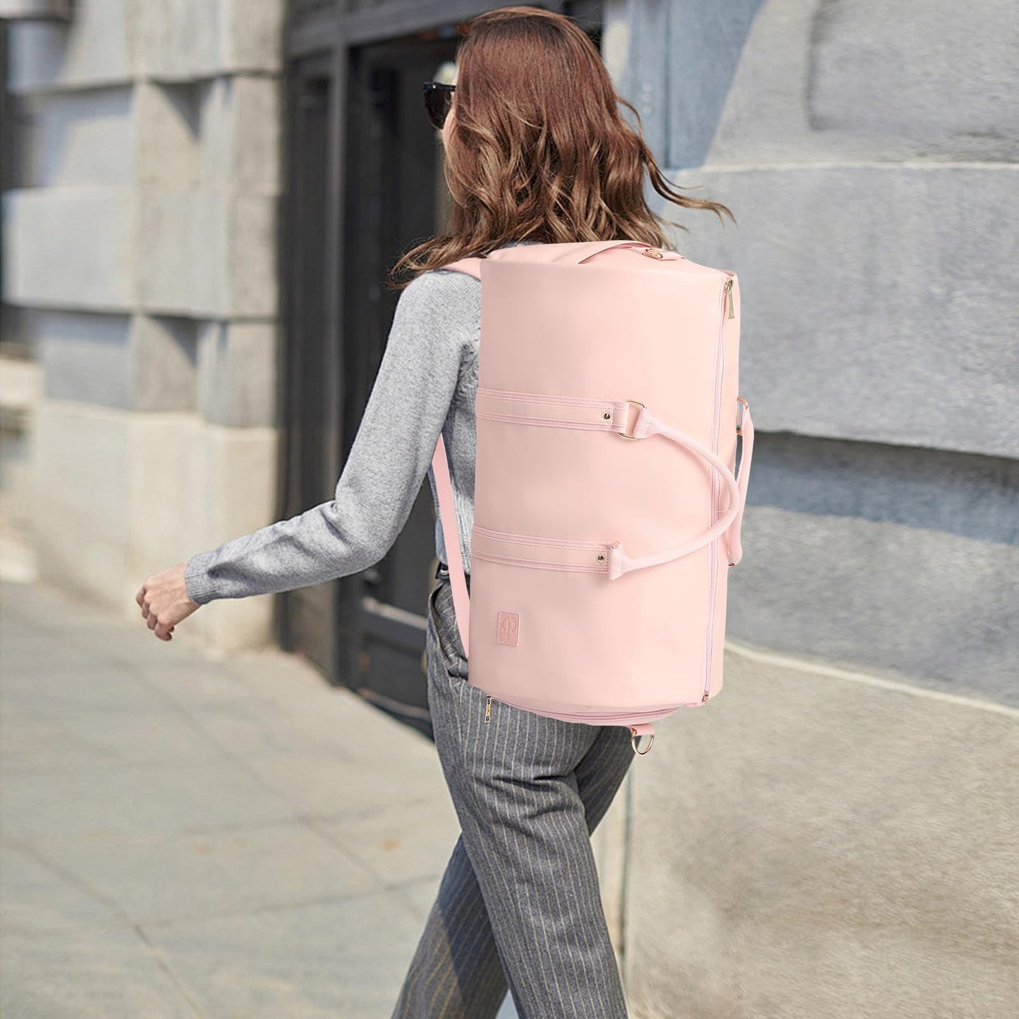 seyfocnia Convertible Travel Garment Bag,Carry on Garment Duffel Bag for Women - 3 in 1 Garment Backpack Hanging Suitcase Suit Business Travel Bag