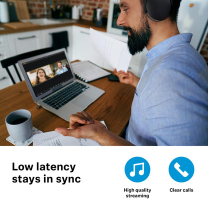 Sennheiser ACCENTUM Wireless Bluetooth Headphones - 50-Hour Battery Life, Audio, Hybrid Noise Cancelling (ANC), All-Day Comfort and Clear Voice Pick-up for Calls, Black/Copper