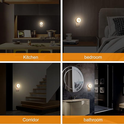 Night Light Plug in, Motion Sensor Night Lights Plug in Wall. 200LM Ultra Bright Soft Warm White nightlights, Smart Movement Sensor, Energy Efficient(Warm White 2Pack)