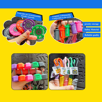 MervothixA Fitness Keychain, Dumbbell & Weights Keychain, Gym Bag Charms & Fitness Accessories for Women Men, Cute Mini Keychains for Gym, Perfect Workout Gifts for Gym Lovers