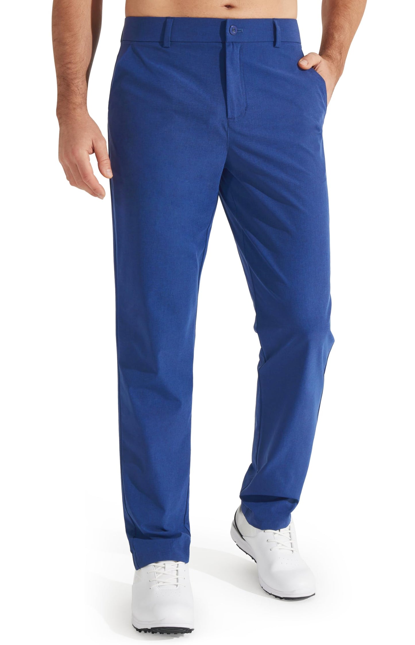 Libin Men's Pants 30" Comfy Business Casual Golf Pants Quick Dry Lightweight Fashion Outfits for Men Travel Vocation Dress Work Water Resistant, Royal Blue, 33W x 30L