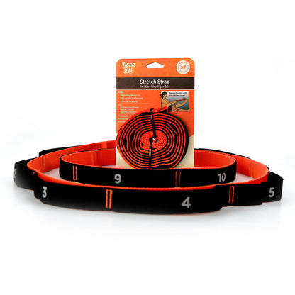 Tiger Tail The Stretchy Tiger 80” - Stretch/Yoga Strap with 10 Numbered Loops for Yoga, Physical Therapy, Pilates, & Exercise, Stretching Strap with Loop