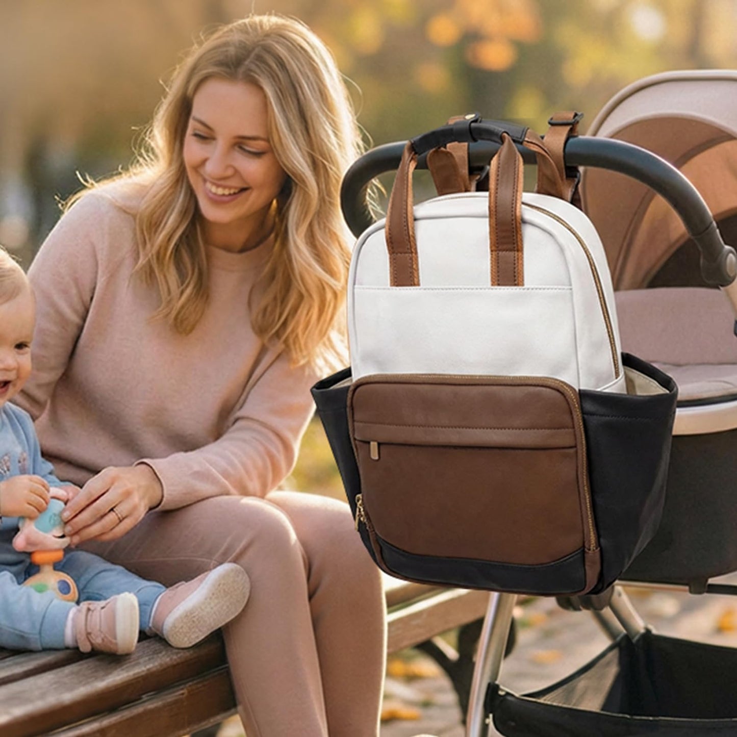miss fong Small Diaper Bag - Baby Diaper Bag Backpack Mini Diaper Backpack Checkered Diaper Bag with Changing Pad Toddler Backpack for Travel Daycare Mommy Diaper Backpack for Mom & Dad