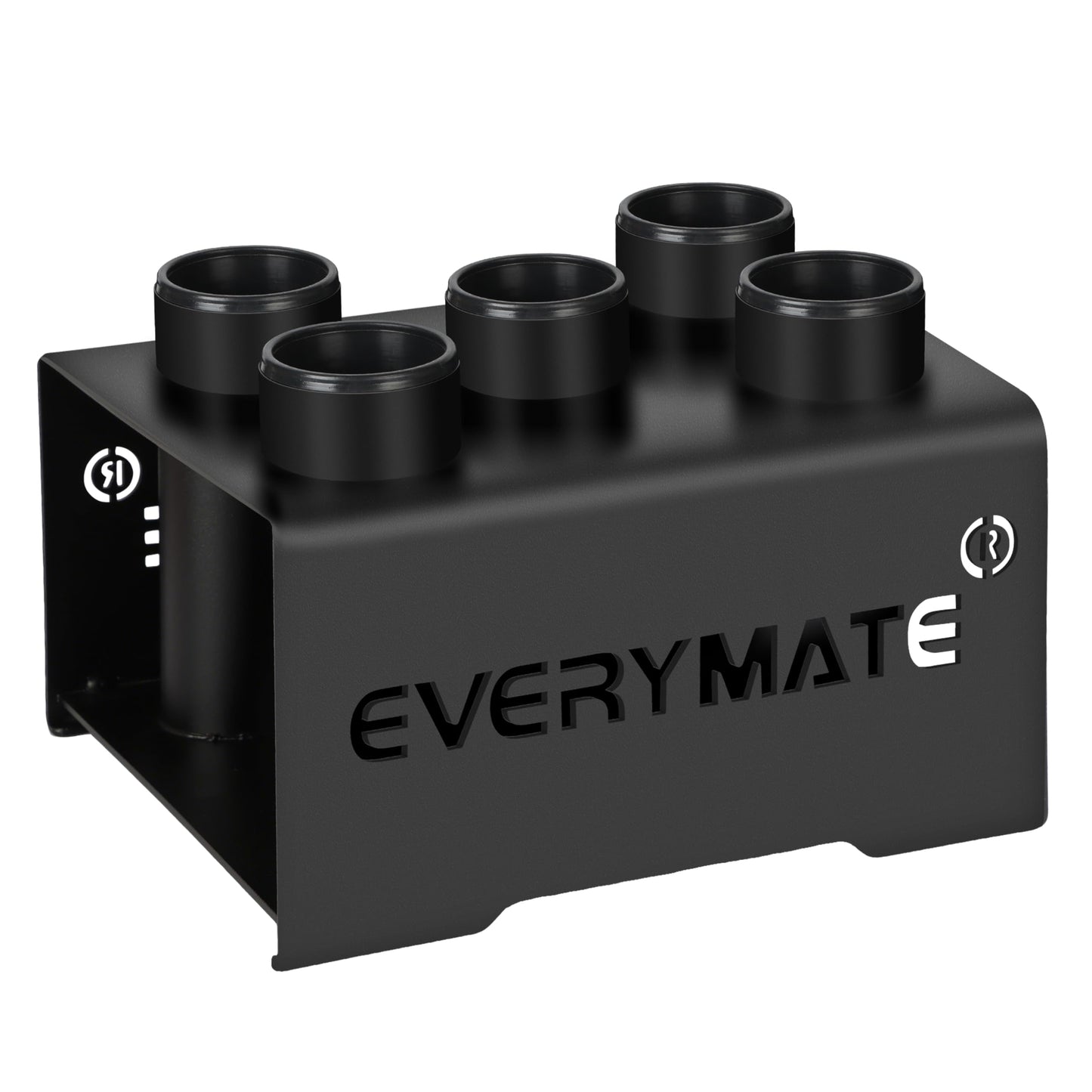 EVERYMATE 5 Barbell Holder, Vertical Olympic Bar Rack, Gym Vertical Storage Fits 2-Inch Barbells,Home Garage Gym Organize