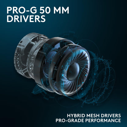 Logitech G Pro X SE Wired Gaming Headset: Blue VO!CE Detachable Boom Mic, DTS 7.1, 50 mm Drivers, USB/3.5mm Aux, USB DAC Included, for PC, Xbox, PS5, PS4 - Black