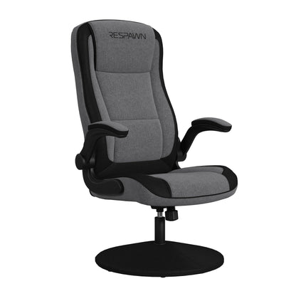 RESPAWN 800 Gaming Chair - Swivel Rocker With High Back, Ergonomic Floor Design for Kids and Adults, Recliner With Armrests - Grey Fabric