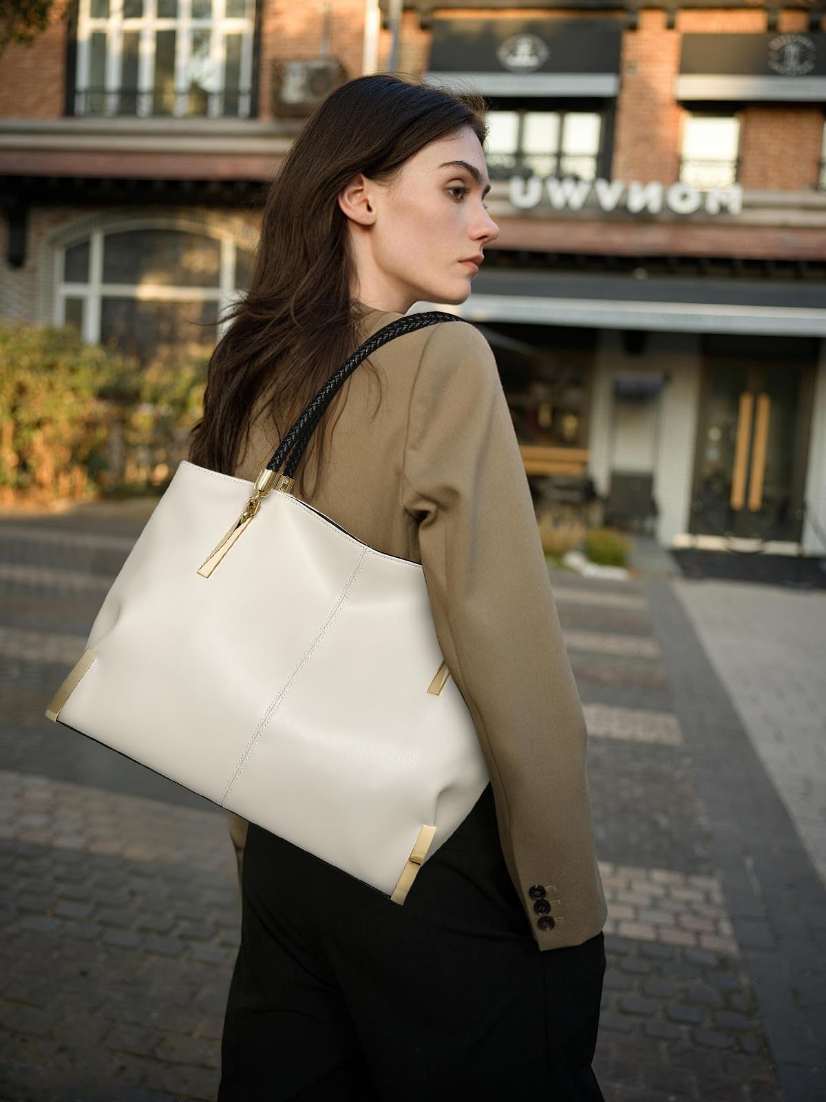 FOXLOVER Large Capacity Tote Handbags for Women, Women's Top-handle Bags Fashion Shoulder Bags Purses Minimalist design
