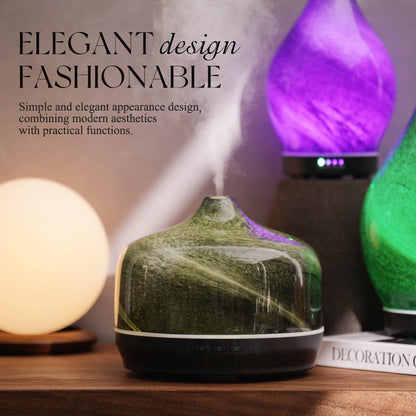 Porseme 500ml Essential Oil Diffuser, Aroma Ultrasonic Humidifier with Remote Control, BPA Free, Auto Shut-Off, Timer Setting for Large Room Sleeping Yoga