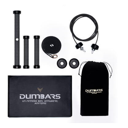 Dumbbars Modular Fitness Bar – 6-in-1 Portable Home Gym System for Clubbell, Mace, Forearm Training, Jump Rope, Dumbbell & Barbell | Adjustable Weight Bar for Strength, Posture & Full Body Workouts