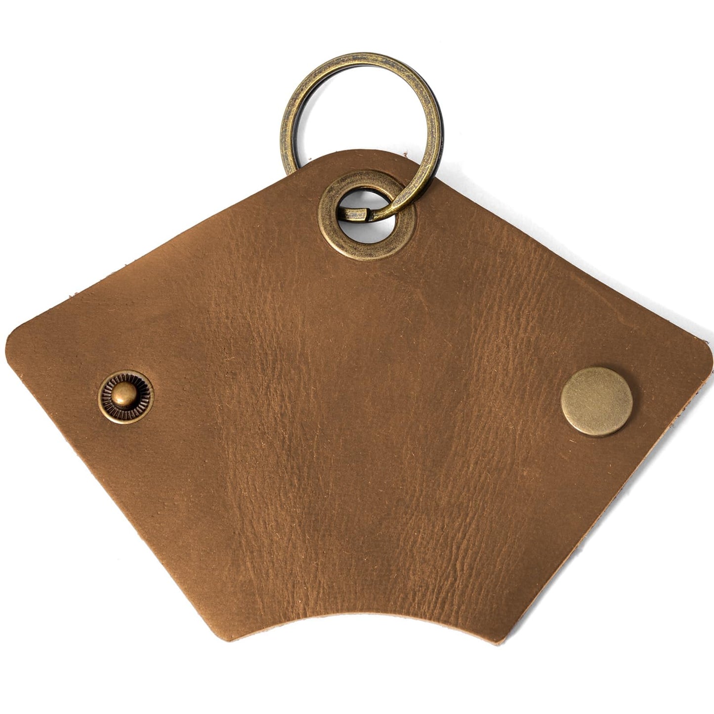 2-Pack Handmade Crazy Horse Leather Wrap Keychain with Snap Closure, Key Ring Cover and Silencer Sleeve - Men's Key Organizer (Light Brown/Black)