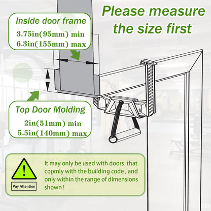 Portable Pull Up Bar,Pull Up Bar Door Frame for Work from Home Fitness.Load bearing capacity exceeding 330lbs
