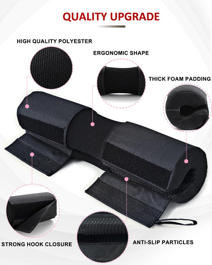 Barbell Squat Pad Nylon Padding AntiSlip- Thick Foam Barbell Pad for Squats Cushion, Lunges&Bar Padding for Hip Thrusts - Standard Weight Bar Pad - Provides Cushion to Neck Shoulders Training