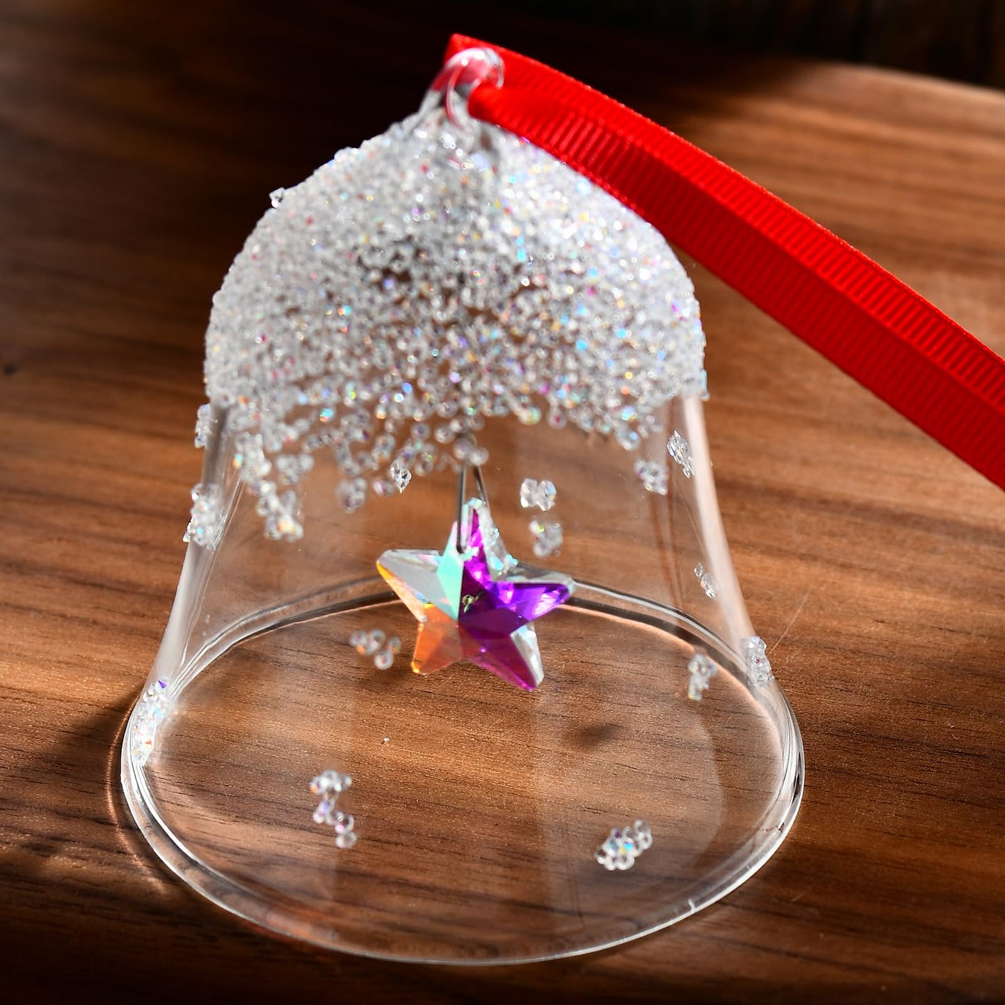 2025 Christmas Bell Ornaments, Annual Edition Bell Ornament,Christmas Tree Crystal Bell Ornament Wedding Anniversary Decoration
