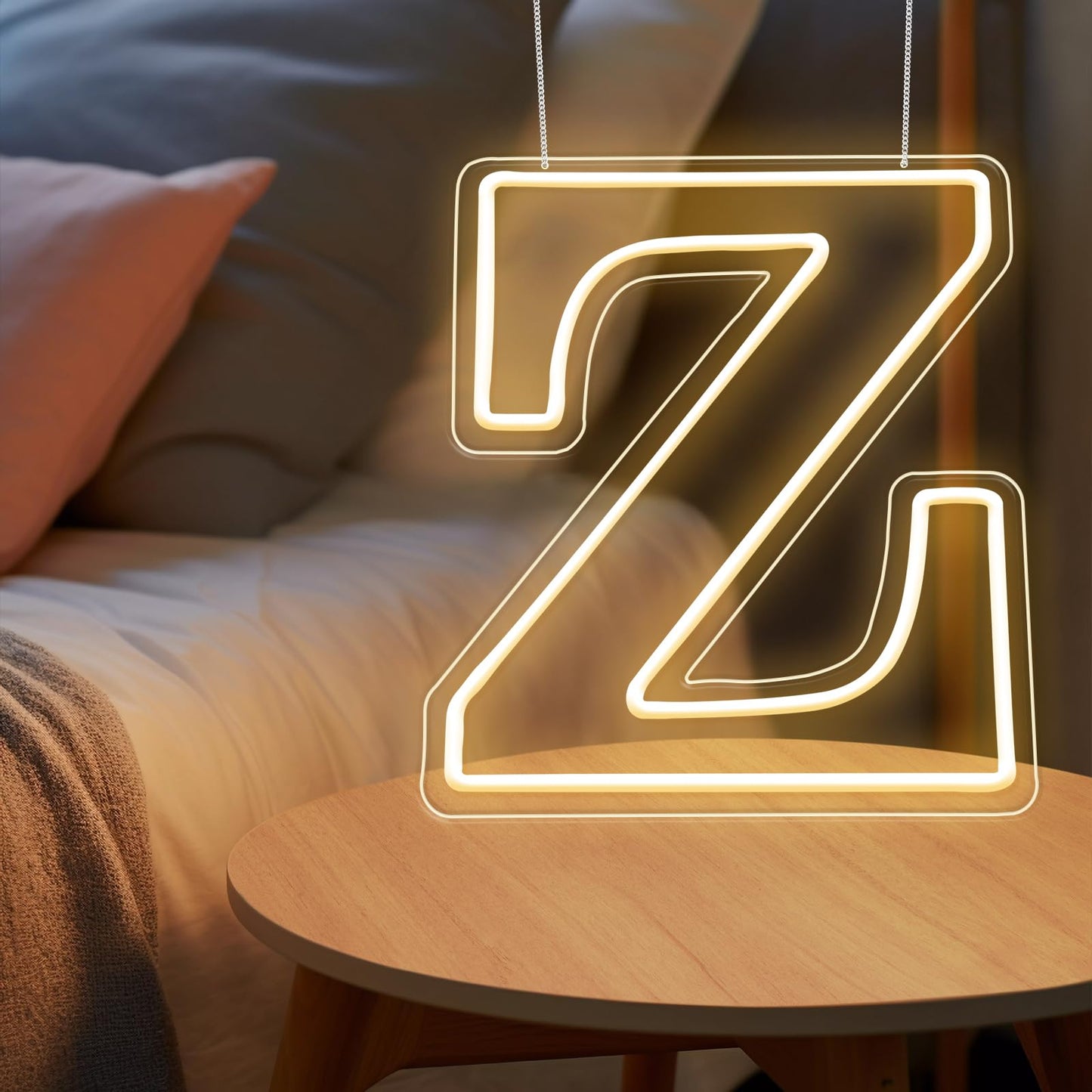 RumonZS Light Up Letters Z LED Letters Lights Neon Sign 26 Alphabet 11.4"Decorative Lighted Alphabet for Wedding Party Birthday Bar Christmas Home Decor Letter Lights (Warm White)